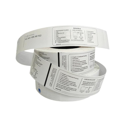 Étiquettes pour bagages avec puce Monza R6-P, étiquettes RFID UHF, incrustation sèche, dimensions : 50 x 500 mm SR96011930-36
